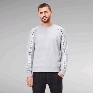 G-STAR Raglan Taping Sweatshirt Sweater XL Gray Raglan Pullover Streetwear